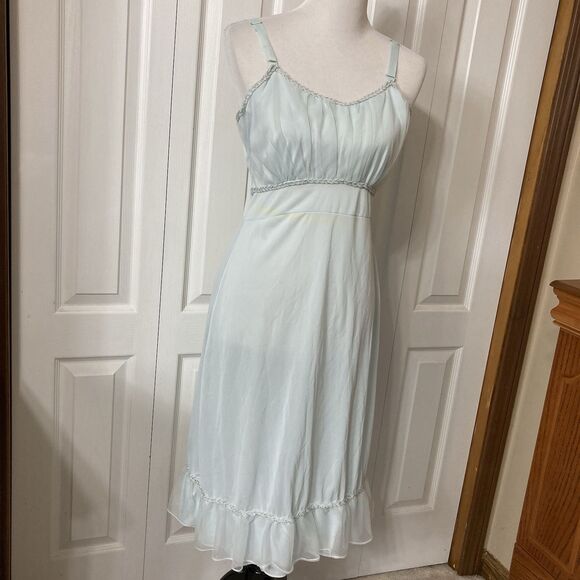 Vintage Fit Rite Chiffon Satiny Nightgown Nylon Braided Trim Fit Rite - Picture 14 of 16